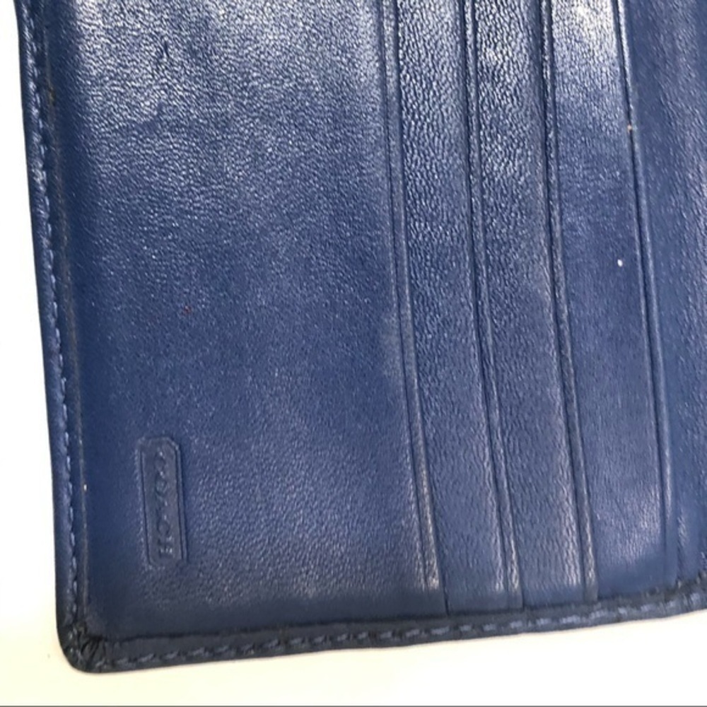 Coach Ashley blue leather checkbook wallet - Picture 6 of 13